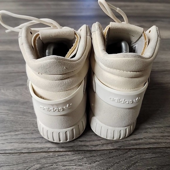 Adidas Tubular High Top Suede White Size 7 Mens - Picture 4 of 10